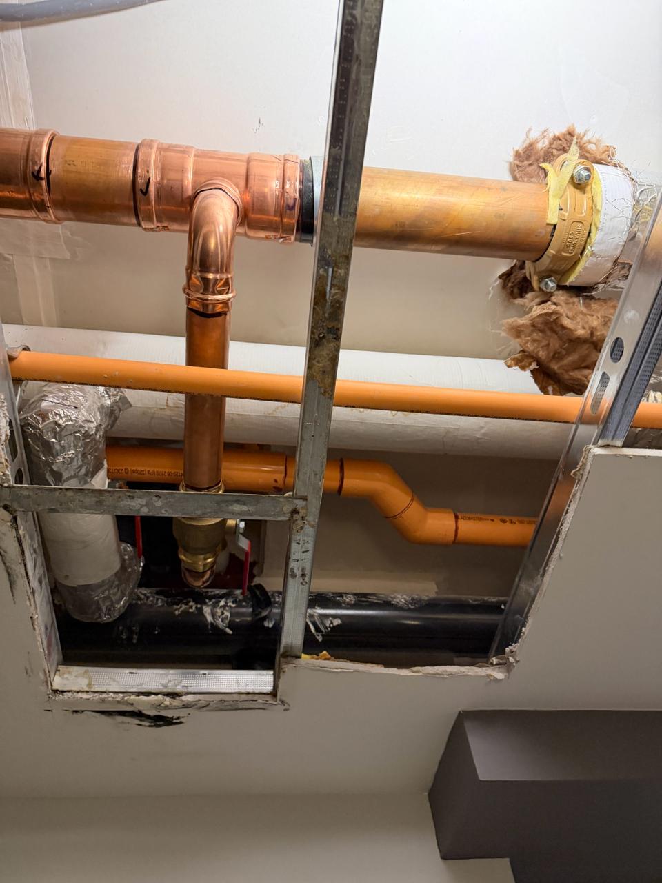 Richmond condo copper hot water main repaired piping